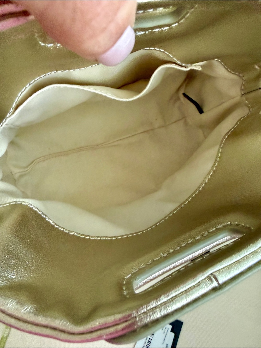 Maje metallic leather Miss M mini bag - Picture 5 of 15